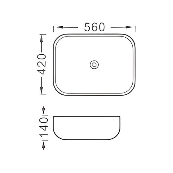 Раковина-чаша Aquatek 56 см AQ5526-MB, чёрный матовый - фото 4