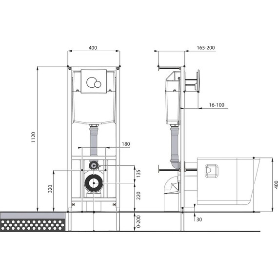 Инсталляция с подвесным унитазом Santeri Альфа комфорт 1.3816.4.S00.00B.2 (крышка микролифт) - фото 4