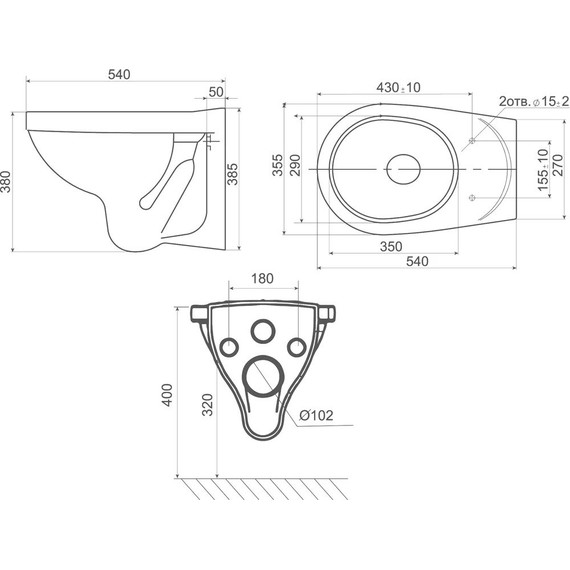 Инсталляция с подвесным унитазом Santeri Альфа комфорт 1.3816.4.S00.00B.2 (крышка микролифт) - фото 5