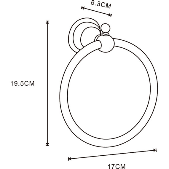 Кольцо для полотенец Azario Elvia AZ-91111Q, цвет бронза - фото 2