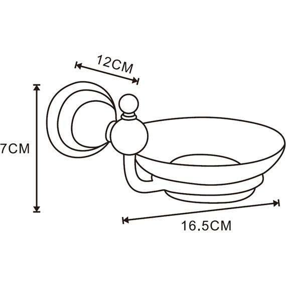 Мыльница Azario Elvia AZ-91108G, цвет золото - фото 2