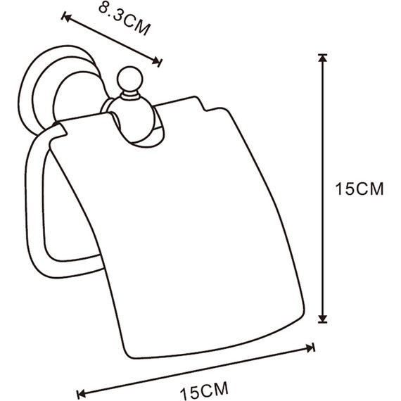 Держатель для туалетной бумаги Azario Elvia AZ-91110G, цвет золото - фото 2