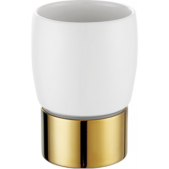 Стакан для зубных щеток настольный Azario Elvia AZ-126AG, цвет золото - фото 