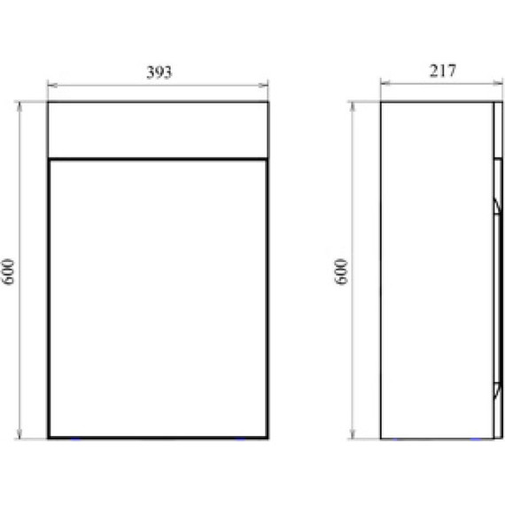 Тумба подвесная с раковиной Mirsant Soho quadro 40 см (универсальная) белый - фото 5