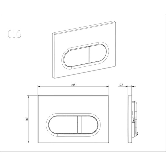 Кнопка смыва Aquatek KDI-0000045, чёрный - фото 3