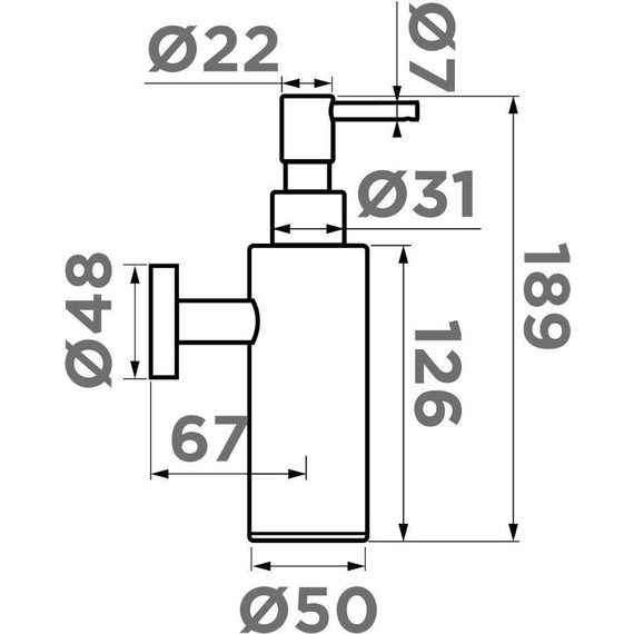 Дозатор для жидкого мыла Omoikiri OM-07 BN 4995089, цвет нержавеющая сталь - фото 2