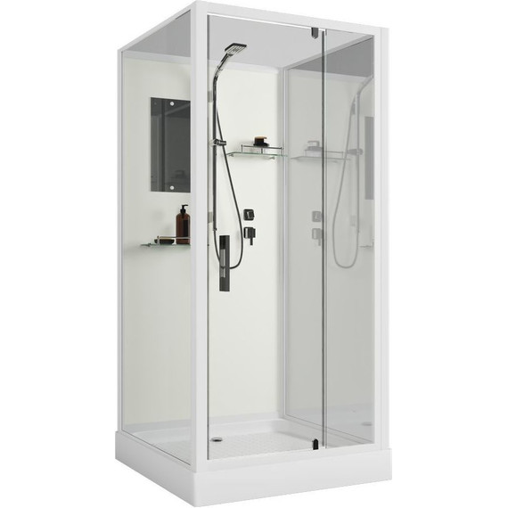 Душевая кабина Niagara Standart 80x80 см ST80/15Q/BK, белый/прозрачное - фото 9