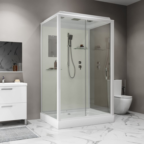 Душевая кабина Niagara Standart 120x90 см ST120/90/15Q, белый/прозрачное - фото 