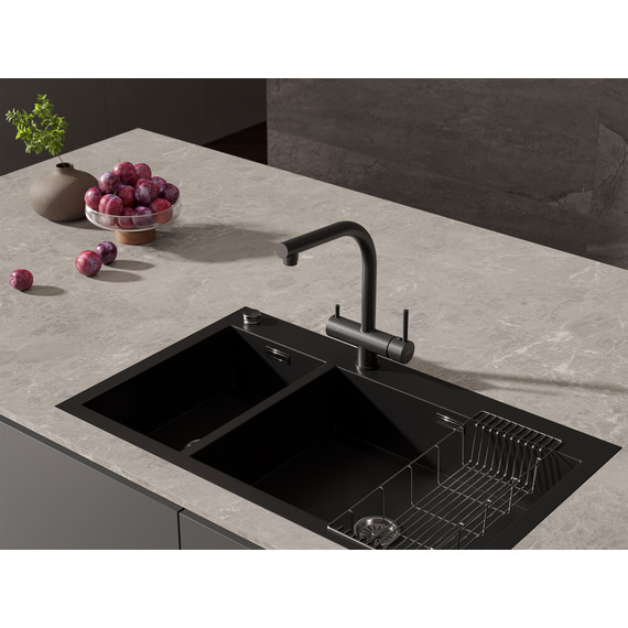 Смеситель для кухни Cersanit Crea A68223, чёрный - фото 12