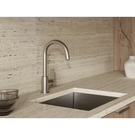 Смеситель для кухни Cersanit Moduo A68222, сатин - фото 8