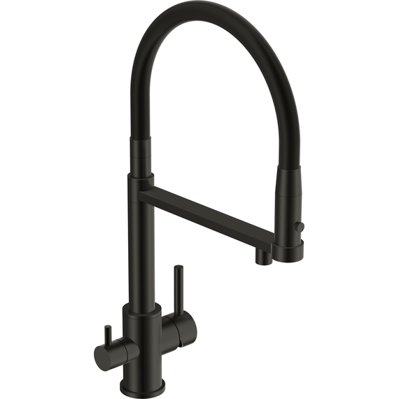 Смеситель для кухни Cersanit Zen A68250, чёрный - фото 