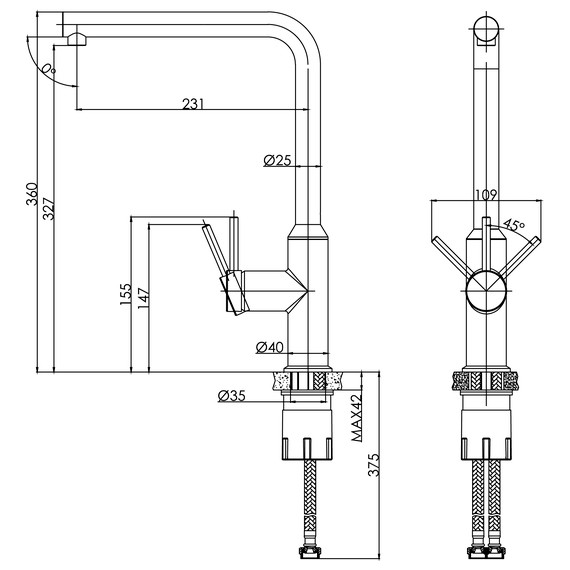 Смеситель для кухни Cersanit Flavis A68239 - фото 13