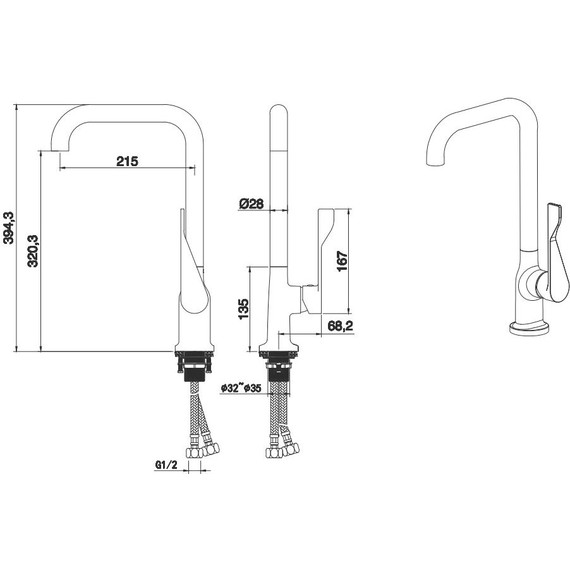 Смеситель для кухни Aquatek Вега AQ1083CR, Цвет производителя: хром - фото 4
