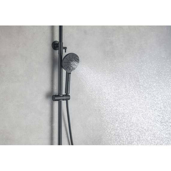 Душевая стойка Aquatek Вега AQ2046MB, чёрный матовый, Цвет производителя: чёрный матовый - фото 11