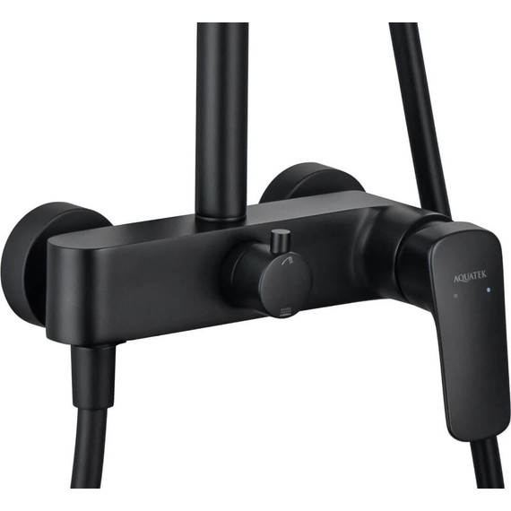 Душевая стойка Aquatek Вега AQ2060MB, чёрный матовый, Цвет производителя: чёрный матовый - фото 5