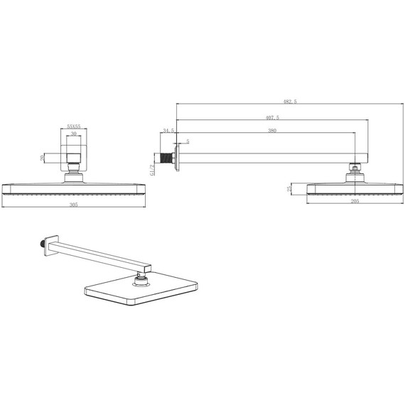 Набор смесителей 4 в 1 для душа Aquatek Вега AQ1074MB, чёрный матовый, Цвет производителя: чёрный матовый - фото 21