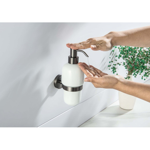 Дозатор для жидкого мыла Aquatek Бетта AQ4605BGM, цвет оружейная сталь - фото 2