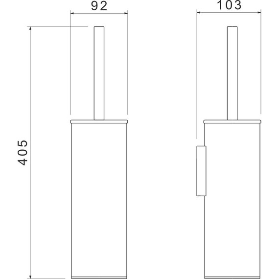 Ёршик для унитаза Aquatek Европа AQ4611BGM, цвет оружейная сталь - фото 2