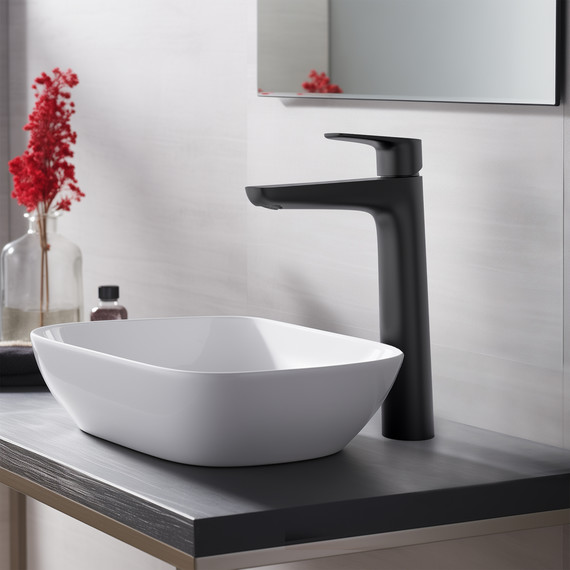 Смеситель для раковины высокий Aquatek Бетта AQ1104MB, чёрный матовый, Цвет производителя: чёрный матовый - фото 2