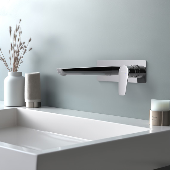 Смеситель для раковины настенный Aquatek Бетта AQ1113CR, Цвет производителя: хром - фото 3