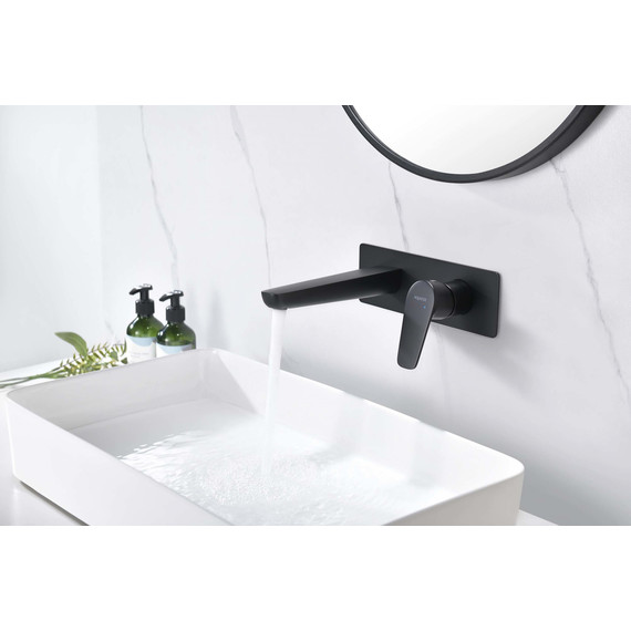 Смеситель для раковины настенный Aquatek Бетта AQ1113MB, чёрный матовый, Цвет производителя: чёрный матовый - фото 7