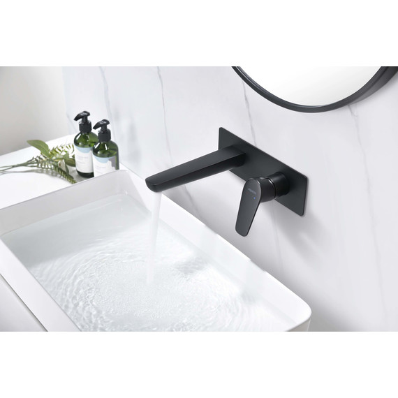 Смеситель для раковины настенный Aquatek Бетта AQ1113MB, чёрный матовый, Цвет производителя: чёрный матовый - фото 8