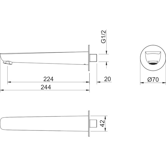 Излив для ванны Aquatek Бетта AQ1141CR - фото 4