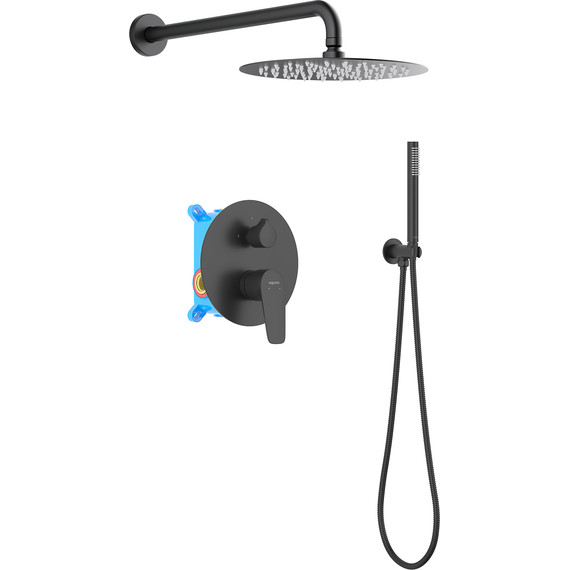 Душевая система для душа Aquatek Бетта AQ1172MB (со скрытой частью) чёрный матовый, Цвет производителя: чёрный матовый - фото 2
