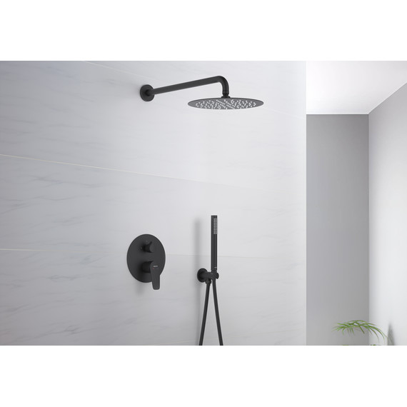 Душевая система для душа Aquatek Бетта AQ1172MB (со скрытой частью) чёрный матовый, Цвет производителя: чёрный матовый - фото 7