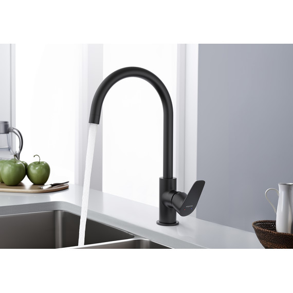 Смеситель для кухни Aquatek Бетта AQ1182MB, чёрный матовый, Цвет производителя: чёрный матовый - фото 3