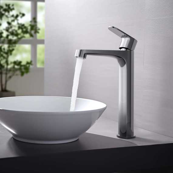 Смеситель для раковины высокий Aquatek Оберон AQ1204CR, Цвет производителя: хром - фото 3