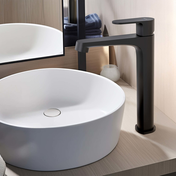 Смеситель для раковины высокий Aquatek Оберон AQ1204MB, чёрный матовый, Цвет производителя: чёрный матовый - фото 4