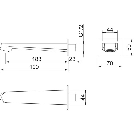 Излив для ванны Aquatek Оберон AQ1241CR - фото 5