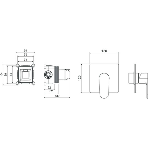 Смеситель для душа Aquatek Оберон AQ1266CR (со скрытой частью), Цвет производителя: хром - фото 3