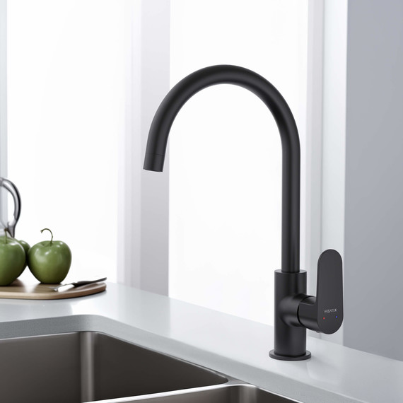 Смеситель для кухни Aquatek Оберон AQ1282MB, чёрный матовый, Цвет производителя: чёрный матовый - фото 2