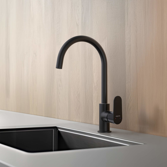 Смеситель для кухни Aquatek Оберон AQ1282MB, чёрный матовый, Цвет производителя: чёрный матовый - фото 4