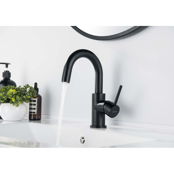 Смеситель для раковины Aquatek Европа AQ1307MB, чёрный матовый, Цвет производителя: чёрный матовый - фото 2