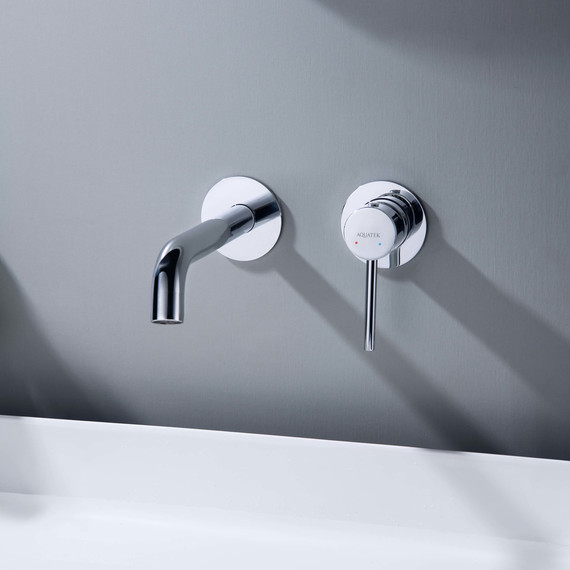 Смеситель для раковины настенный Aquatek Европа AQ1313CR, Цвет производителя: хром - фото 9