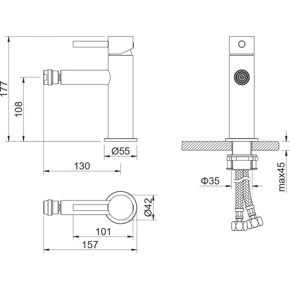 Смеситель для биде Aquatek Европа AQ1318MB, чёрный матовый, Цвет производителя: чёрный матовый - фото 9