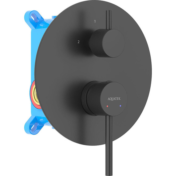 Смеситель для ванны Aquatek Европа AQ1346MB (со скрытой частью) чёрный матовый, Цвет производителя: чёрный матовый - фото 2