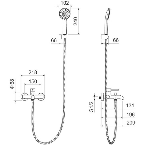 Смеситель для ванны Aquatek Европа AQ1349CR, Цвет производителя: хром - фото 14