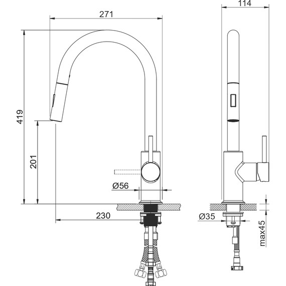 Смеситель для кухни Aquatek Европа AQ1384CR, Цвет производителя: хром - фото 11