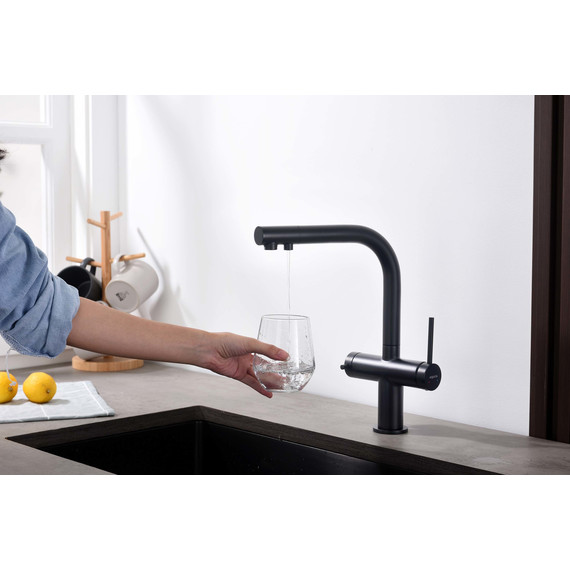 Смеситель для кухни Aquatek Европа AQ1385MB, чёрный матовый, Цвет производителя: чёрный матовый - фото 4
