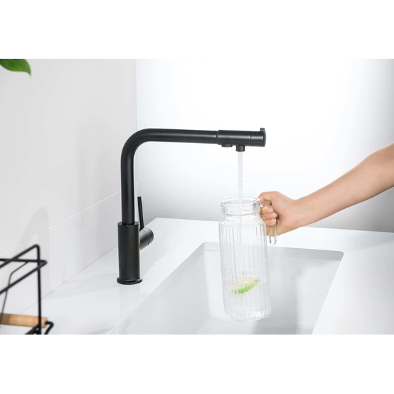 Смеситель для кухни Aquatek Европа AQ1386MB, чёрный матовый, Цвет производителя: чёрный матовый - фото 5