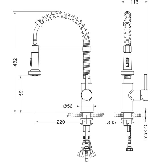 Смеситель для кухни Aquatek Европа AQ1387CR, Цвет производителя: хром - фото 9