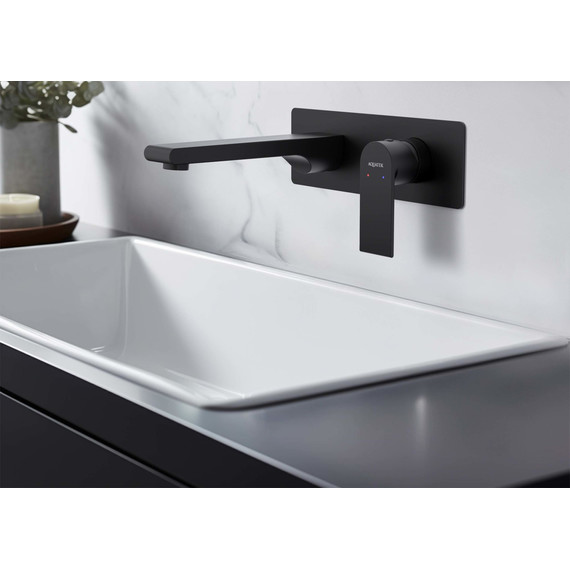 Смеситель для раковины настенный Aquatek Лира AQ1413MB, чёрный матовый, Цвет производителя: чёрный матовый - фото 6