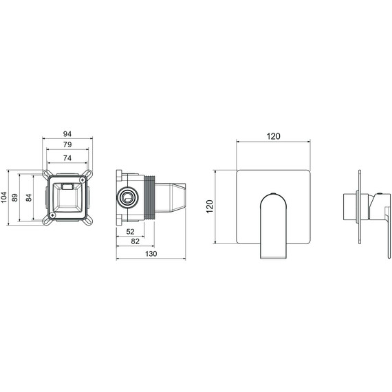 Смеситель для душа Aquatek Лира AQ1466CR (со скрытой частью), Цвет производителя: хром - фото 3