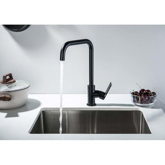 Смеситель для кухни Aquatek Лира AQ1480MB, чёрный матовый, Цвет производителя: чёрный матовый - фото 9