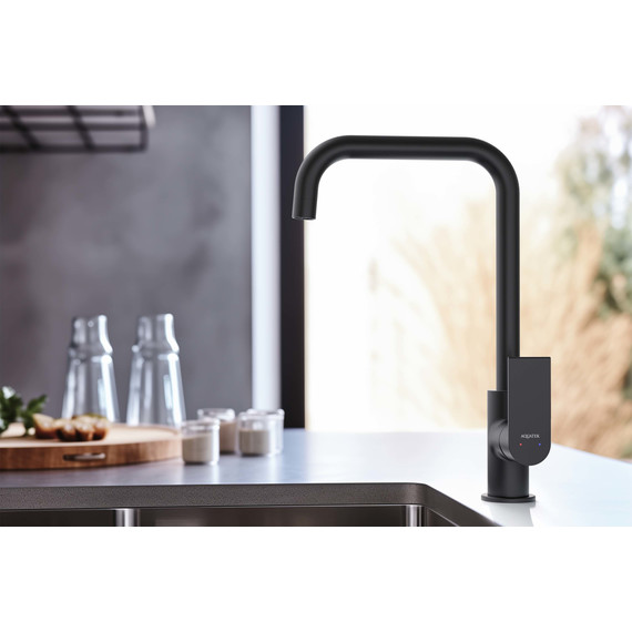 Смеситель для кухни Aquatek Лира AQ1480MB, чёрный матовый, Цвет производителя: чёрный матовый - фото 3