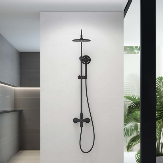 Душевая стойка Aquatek Бетта AQ2160MB, чёрный матовый, Цвет производителя: чёрный матовый - фото 5